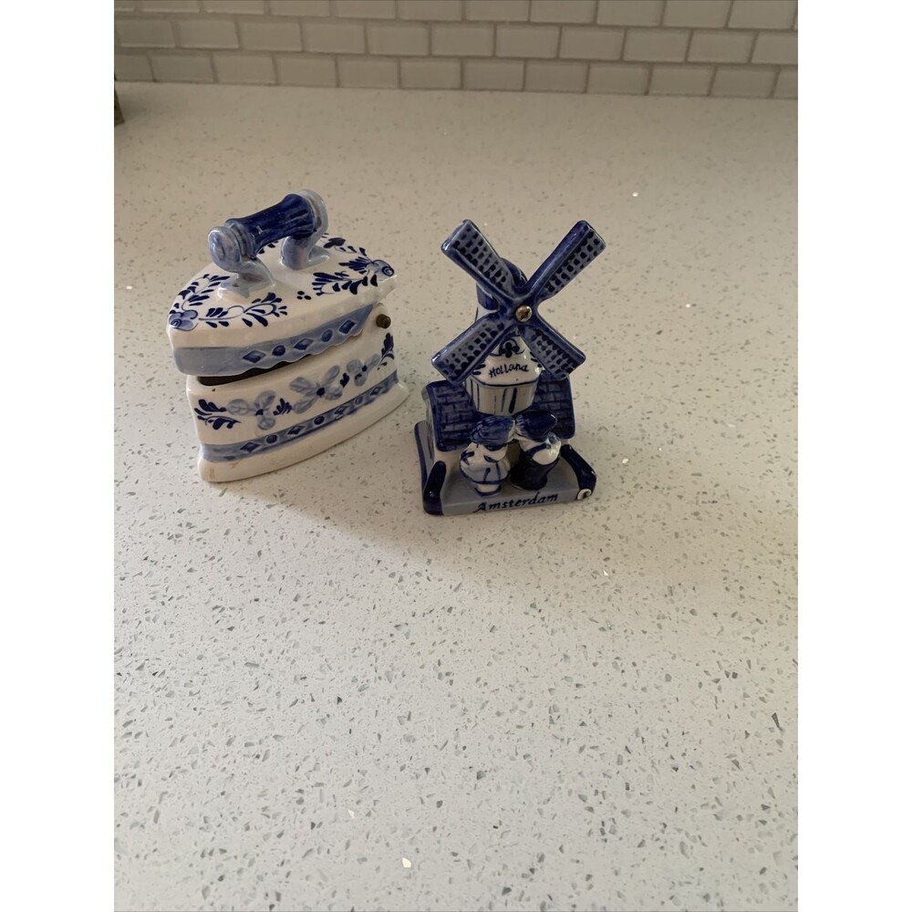 Vintage delft blue hand painted & Made In holland Figure